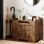 Banc de rangement décoratif Acekool, coffre d'entrée double usage avec charnière de sécurité