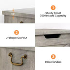 Banc de rangement décoratif Acekool, coffre d'entrée double usage avec charnière de sécurité