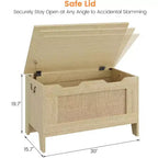 Banc de rangement décoratif Acekool, coffre d'entrée double usage avec charnière de sécurité