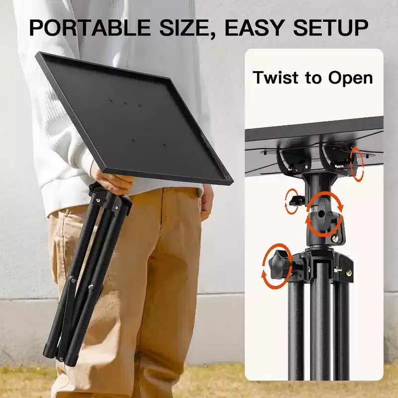 Support de projecteur, support d'ordinateur portable avec hauteur réglable de 56 à 91 cm, support de projecteur robuste, support DJ, trépied de projecteur portable