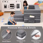 Canapé convertible pour enfant, 3 pièces, lit canapé en mousse, canapé modulaire pour chambre d'enfant ou salle de jeux