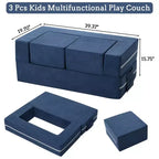 Canapé convertible pour enfant, 3 pièces, lit canapé en mousse, canapé modulaire pour chambre d'enfant ou salle de jeux