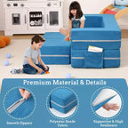 Canapé convertible pour enfant, 3 pièces, lit canapé en mousse, canapé modulaire pour chambre d'enfant ou salle de jeux