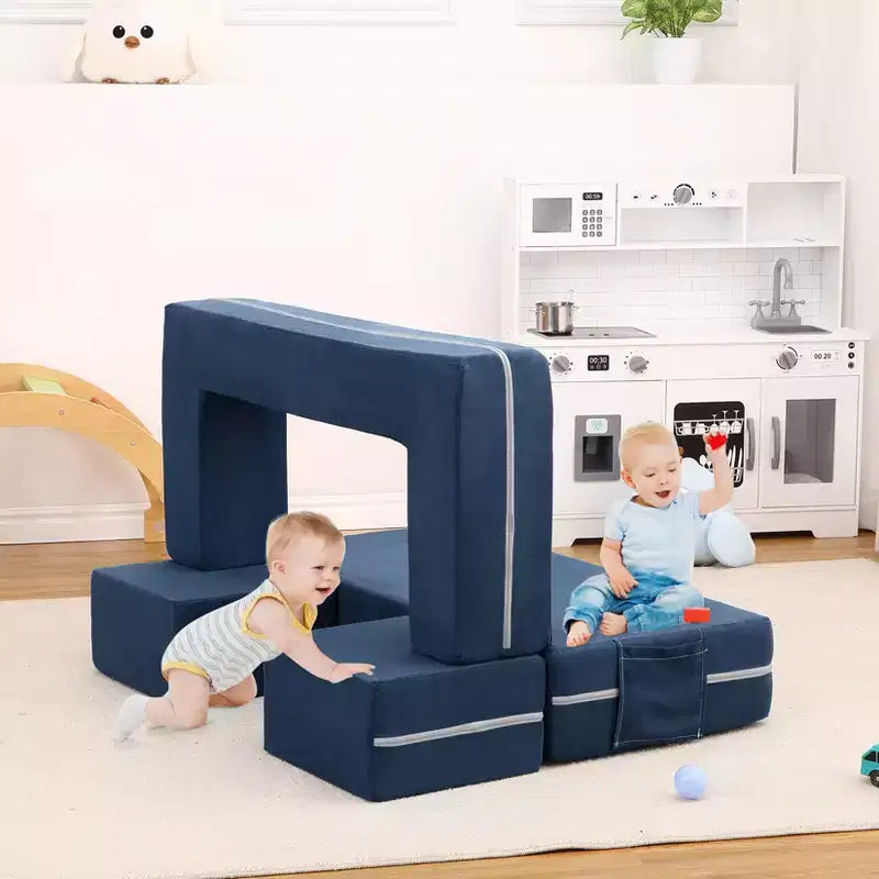 Canapé convertible pour enfant, 3 pièces, lit canapé en mousse, canapé modulaire pour chambre d'enfant ou salle de jeux