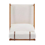 Fauteuils d'appoint scandinaves du milieu du siècle, lot de deux, structure en bois massif à dossier haut, chaises longues pour salon, chambre ou coin lecture