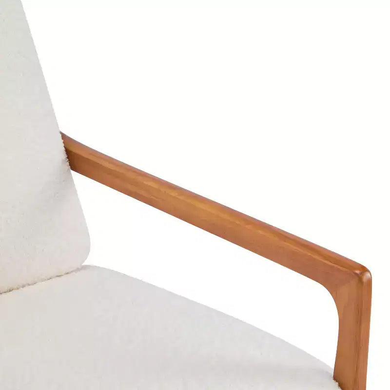 Fauteuils d'appoint scandinaves du milieu du siècle, lot de deux, structure en bois massif à dossier haut, chaises longues pour salon, chambre ou coin lecture