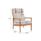 Fauteuils d'appoint scandinaves du milieu du siècle, lot de deux, structure en bois massif à dossier haut, chaises longues pour salon, chambre ou coin lecture