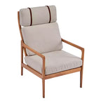 Fauteuils d'appoint scandinaves du milieu du siècle, lot de deux, structure en bois massif à dossier haut, chaises longues pour salon, chambre ou coin lecture