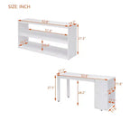 Lit mezzanine double avec bureau rétractable et 3 tiroirs, lit mezzanine en bois avec escalier de rangement et étagères