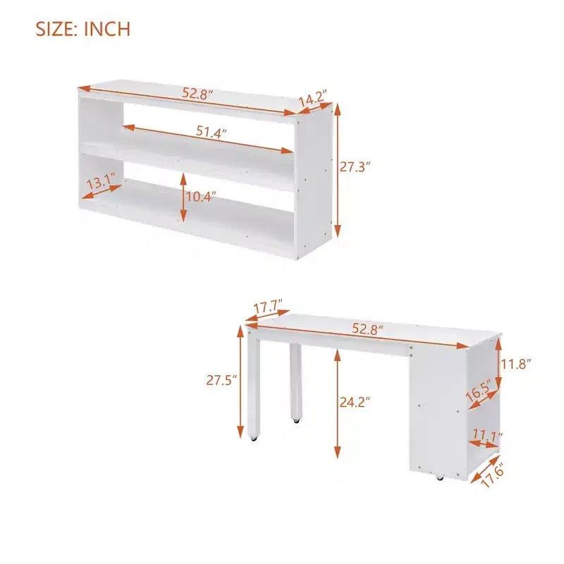 Lit mezzanine double avec bureau rétractable et 3 tiroirs, lit mezzanine en bois avec escalier de rangement et étagères