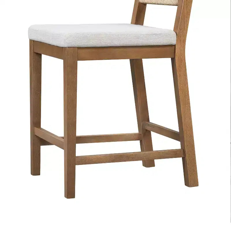 Christopher Knight Home Ororon Tabourets de comptoir bohèmes rembourrés en rotin et bois d'hévéa (lot de 2)