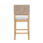 Christopher Knight Home Ororon Tabourets de comptoir bohèmes rembourrés en rotin et bois d'hévéa (lot de 2)