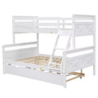 Lits superposés jumeaux sur grand format avec lit gigogne, cadre de lit superposé en bois massif pour enfants, adolescents et adultes, convertibles en 2 lits