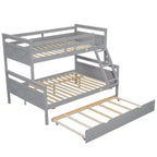 Lits superposés jumeaux sur grand format avec lit gigogne, cadre de lit superposé en bois massif pour enfants, adolescents et adultes, convertibles en 2 lits