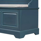 Banc de rangement pour chaussures GDFStudio Ruth de style moderne du milieu du siècle avec rangement dissimulé et coussin en lin