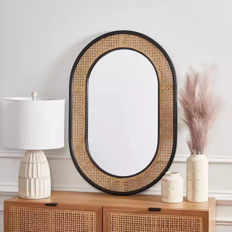 Miroir Cayce - 23.7 x 35.5 - MRR2020 - Noir/Naturel - Safavieh