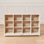 Meuble de rangement mobile ECR4Kids à 12 casiers et 15 bacs Scoop Front, 3x4, mobilier pour enfants