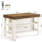 Meuble de bar Lantine avec étagères de rangement, armoire de bar de 140 cm de hauteur de comptoir de style ferme pour cuisine ou salle à manger, marron