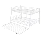 Lit superposé en métal Full XL sur Queen avec lit gigogne, convertible en 2 lits séparés, cadre de lit en fer robuste pour enfants et adolescents