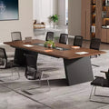Lantine Modern 8ft Conference Table, Meeting Room Table with Cable Management, Large Business Seminar Furniture for Boardroom