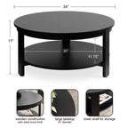 Table basse ronde en MDF Foxford Kate and Laurel