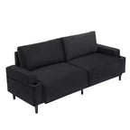 Canapé moderne, canapé de 80 pouces - Canapé confortable avec porte-gobelets, canapé profond pour salon