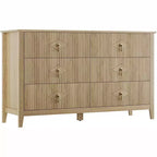 Acekool 54 Commode 6 Tiroirs Cannelés, Commode de Rangement Moderne, pour Placard ou Couloir