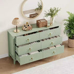 Acekool 54 Commode 6 Tiroirs Cannelés, Commode de Rangement Moderne, pour Placard ou Couloir