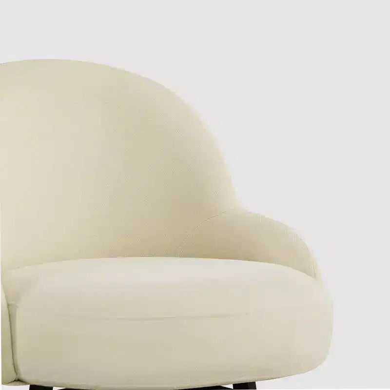 Tabouret de comptoir pivotant moderne Spruce&Spring avec dossier bas incurvé et assise rembourrée moelleuse