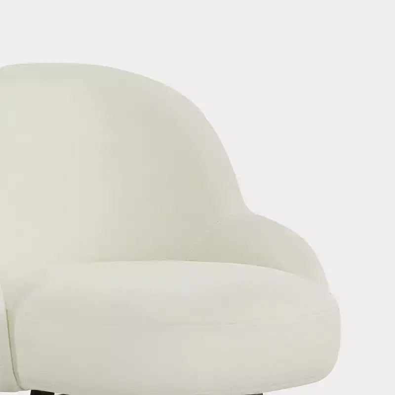 Tabouret de comptoir pivotant moderne Spruce&Spring avec dossier bas incurvé et assise rembourrée moelleuse