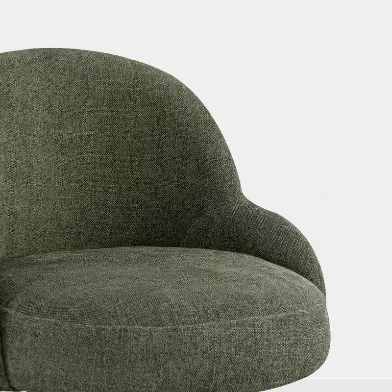 Tabouret de comptoir pivotant moderne Spruce&Spring avec dossier bas incurvé et assise rembourrée moelleuse
