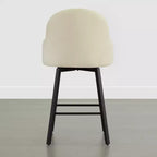Tabouret de comptoir pivotant moderne Spruce&Spring avec dossier bas incurvé et assise rembourrée moelleuse