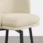 Tabouret de comptoir pivotant Spruce&Spring avec dossier incurvé, assise double épaisseur et piètement en métal