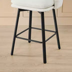 Tabouret de comptoir pivotant Spruce&Spring avec dossier incurvé, assise double épaisseur et piètement en métal