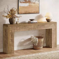 Lantine 70.9-Inch Extra Long Console Table for Entryway, Narrow Sofa Table Behind Couch, Suitable for Hallway, Foyer, Living Room,Brown