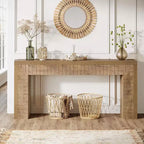 Lantine Table console extra longue de 180 cm pour entrée, table d'appoint étroite derrière le canapé, convient pour couloir, hall d'entrée, salon, marron
