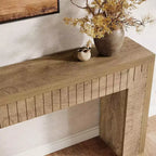 Lantine Table console extra longue de 180 cm pour entrée, table d'appoint étroite derrière le canapé, convient pour couloir, hall d'entrée, salon, marron