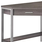 Bureau d'angle informatique taupe et argent 42