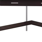 Bureau d'angle informatique taupe et argent 42