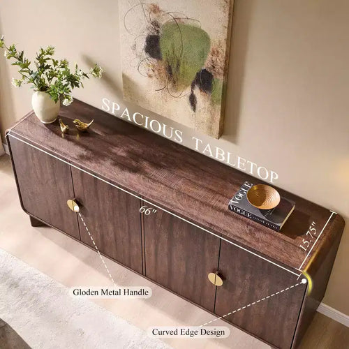 Meuble TV moderne de 70 po, centre de divertissement pour téléviseurs jusqu'à 80 po, console multimédia avec étagères réglables et grand espace de rangement