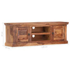 vidaXL Meuble TV marron clair en bois de Sesham massif 120 x 30 x 40 cm