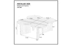 TUYOHW Table Basse Papillon Séparable, Table Centrale Moderne de 36 mm d'Épaisseur pour Salon Chambre, Table d'Appoint Papillon en MDF