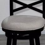 Tabouret de comptoir tournant moderne, Chaise de salle à manger sans dossier rembourrée, Tabouret de bar à dossier en X pour cuisine, restaurant, bureau, salon