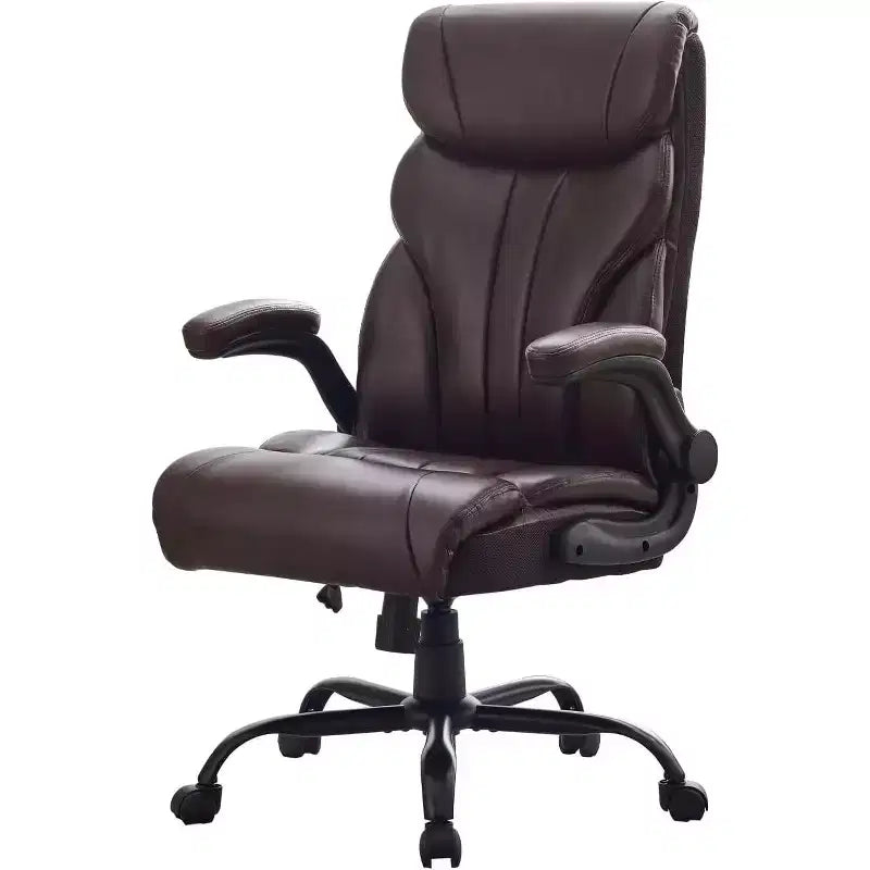 Chaise de bureau à dossier haut, chaise de bureau d'ordinateur réglable en hauteur, angle d'inclinaison du dossier, support lombaire, roulettes pivotantes, confortable pour le bureau et le jeu.
