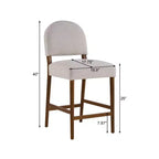 Christopher Knight Home Elisea Tabourets de comptoir rembourrés en bois d'hévéa de style transitionnel (Lot de 2)