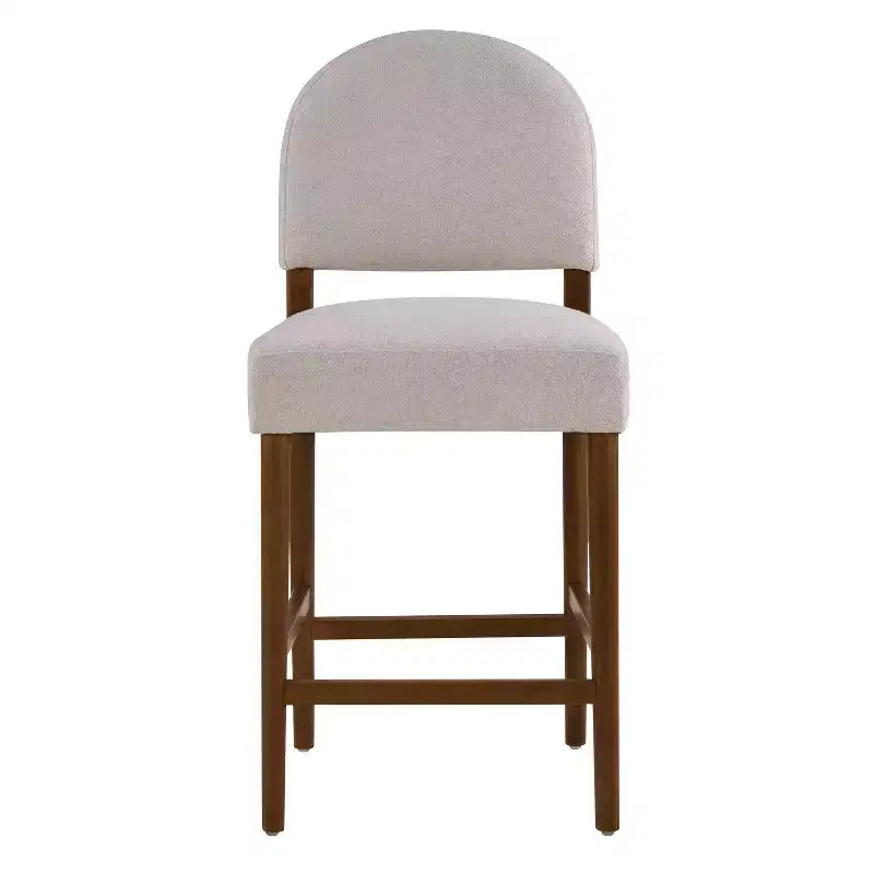 Christopher Knight Home Elisea Tabourets de comptoir rembourrés en bois d'hévéa de style transitionnel (Lot de 2)