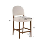 Christopher Knight Home Elisea Tabourets de comptoir rembourrés en bois d'hévéa de style transitionnel (Lot de 2)