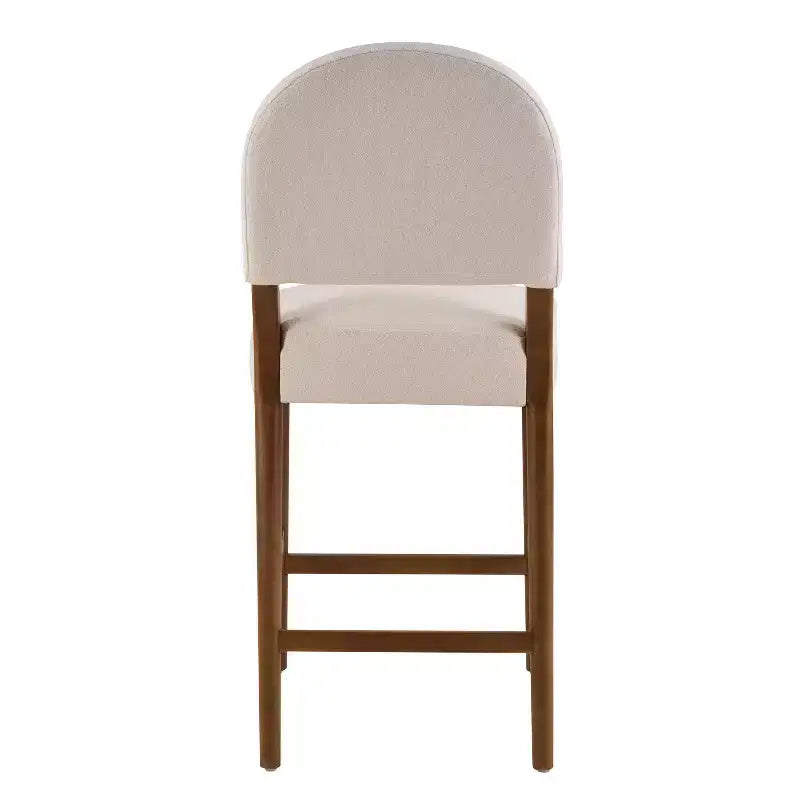 Christopher Knight Home Elisea Tabourets de comptoir rembourrés en bois d'hévéa de style transitionnel (Lot de 2)