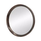 Miroir Mural Rond en Bois de Mangue de 20 Pouces