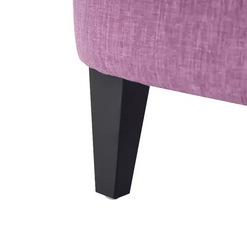 Fauteuil de relaxation touffeté Polibi avec dossier incurvé et clous décoratifs